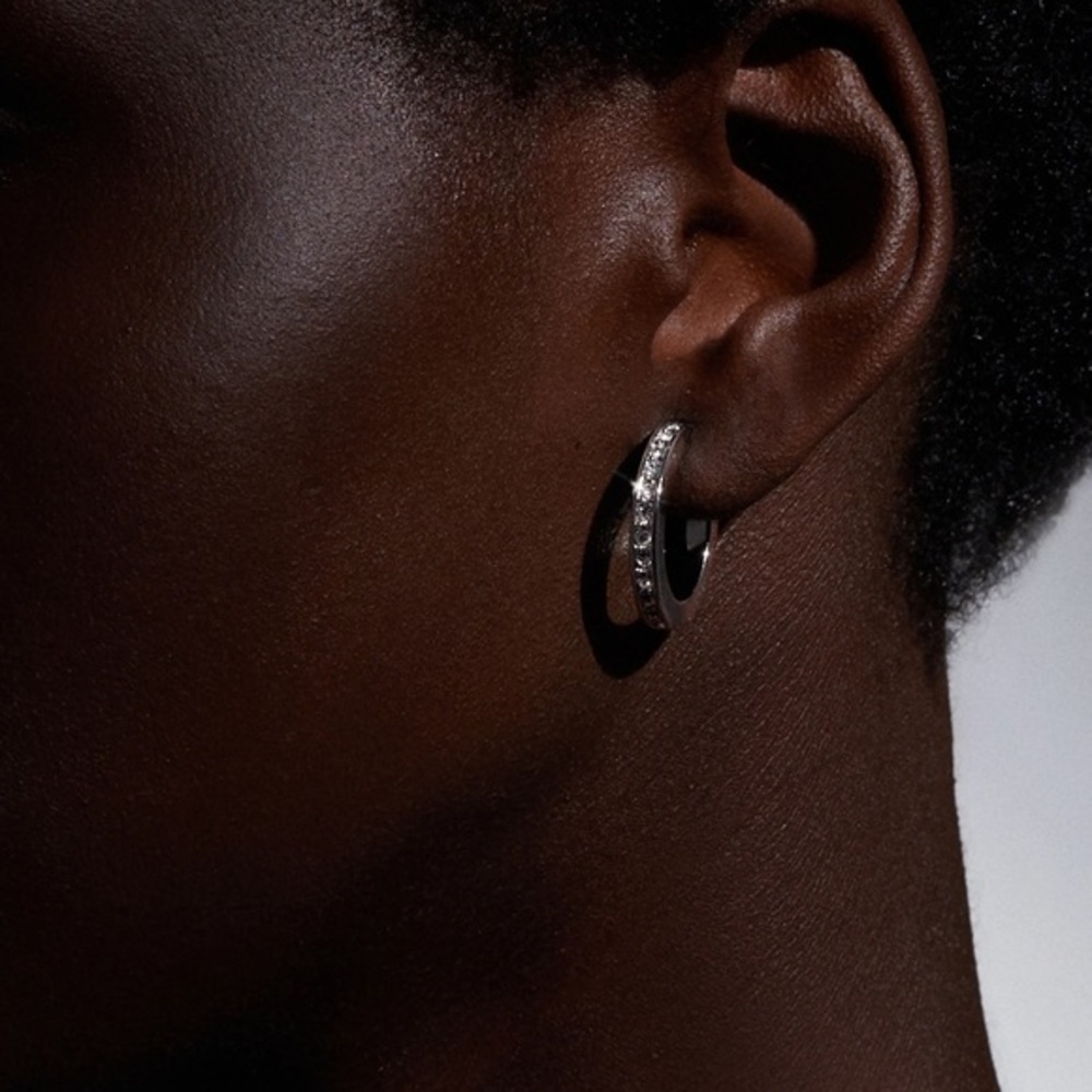 Karen Millen I Women’s I Earrings-Hoop-style I Hand-Set European Cristal I Small